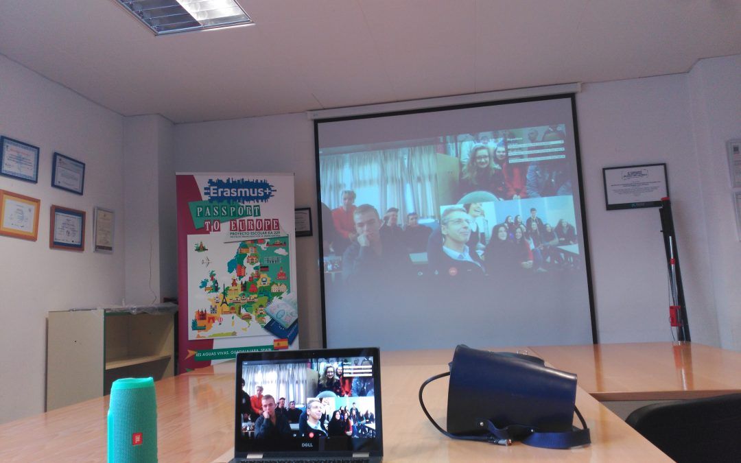 Videoconferencia a cuatro bandas entre el alumnado de Passport to Europe