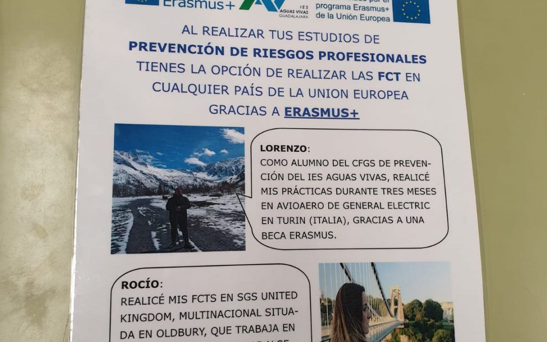 Nuestro alumnado de Grado Superior promociona Erasmus+ en la feria de FP de Guadalajara