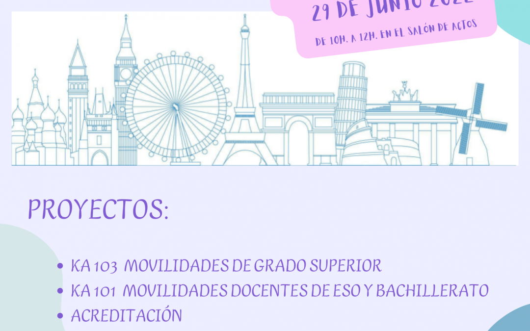 Jornada de Difusión Erasmus+ del IES AGUAS VIVAS. Celebrando nuestro Erasmus+