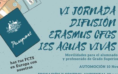 6ª Jornada de Difusión Anual de Proyectos Erasmus de CFGS en IES Aguas Vivas
