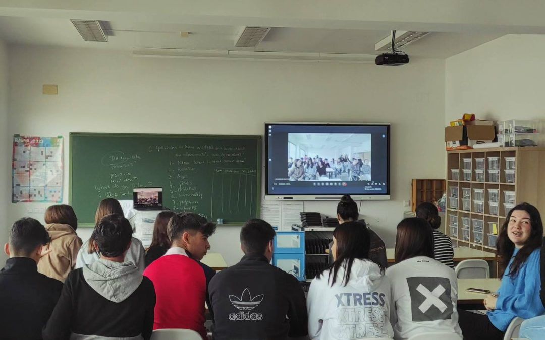 Videollamada con los socios daneses antes de la movilidad