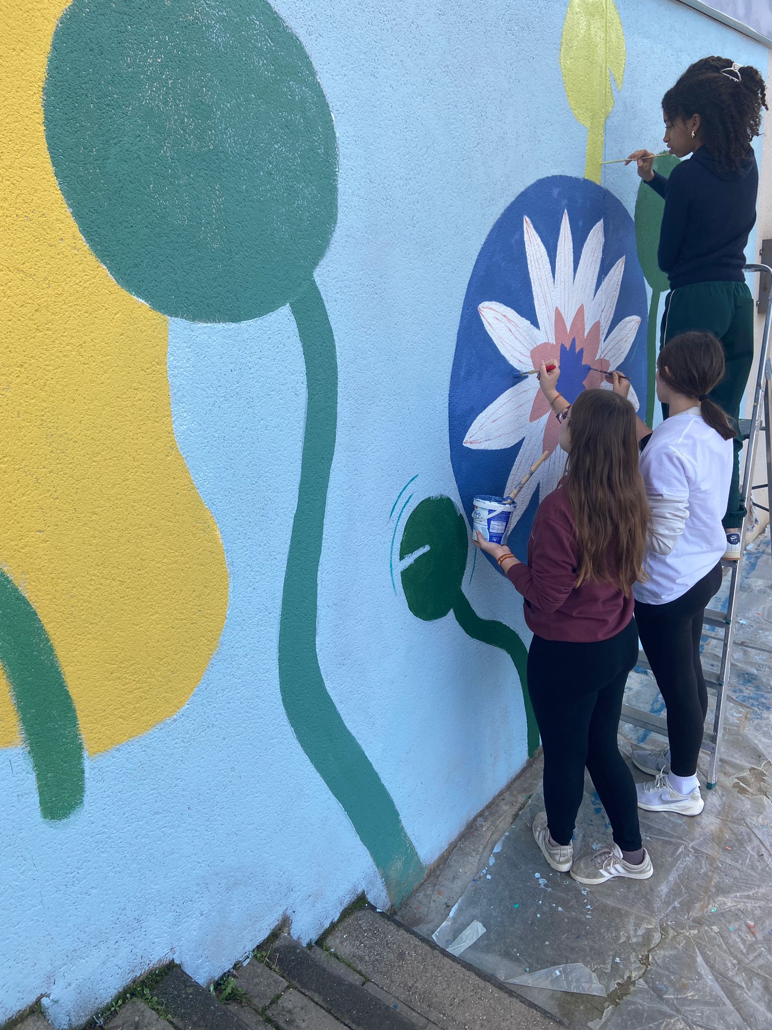 El alumnado del IES AGUAS VIVAS participa en la creación de un mural ...